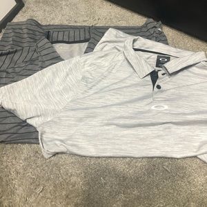 Two Oakley polos great condition!
